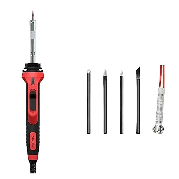 Lödning kit Extern uppvärmning elektrisk lödkolvsats, temperaturjusterbar svetslödspets, reparationsverktyg for omarbetning (Color : LXZ919051, Size : 1)